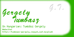 gergely tumbasz business card